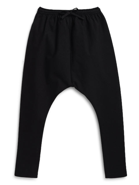 Pre-Order:  Boy Solid Kurta Churidaar Set-Black