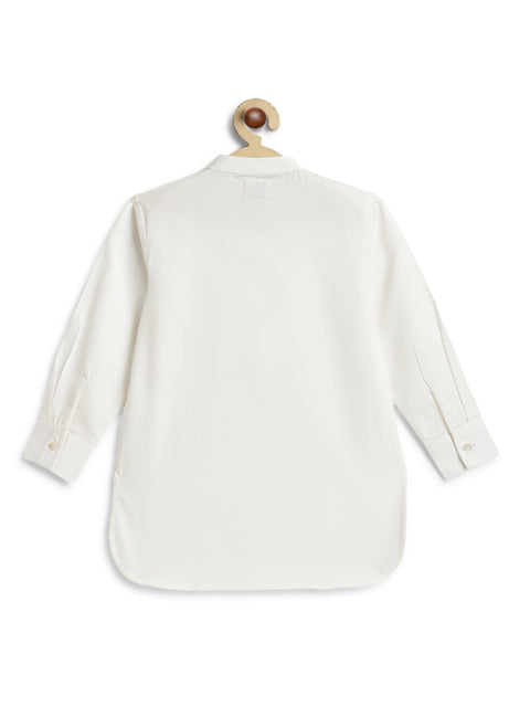 Pre-Order:  Boy Solid Kurta-White