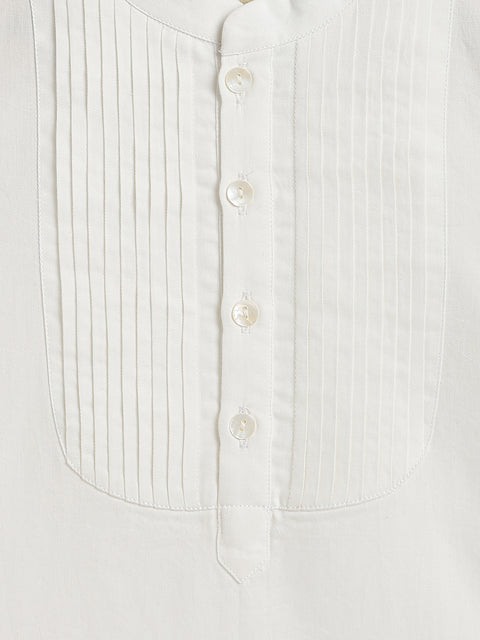 Pre-Order:  Boy Solid Kurta-White
