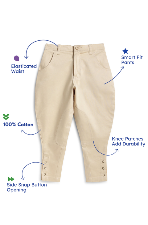 Pre-Order: Boy Solid Polo Pant-Cream