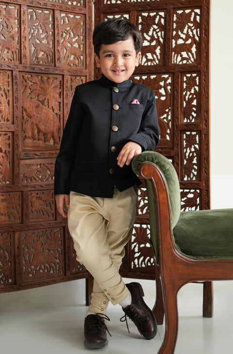 Pre-Order: Boy Solid Polo Pant-Cream