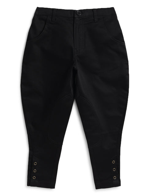 Pre-Order: Boy Solid Polo Pant-Black