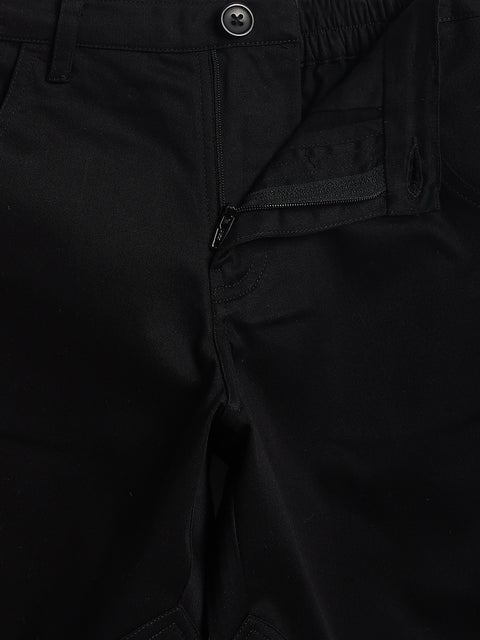 Pre-Order: Boy Solid Polo Pant-Black