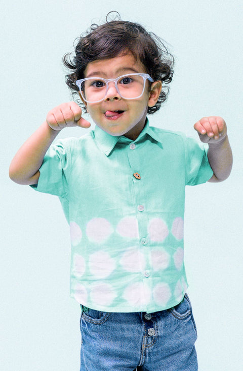 Pre-Order: Boy Tie & Dye Shirt - Blue
