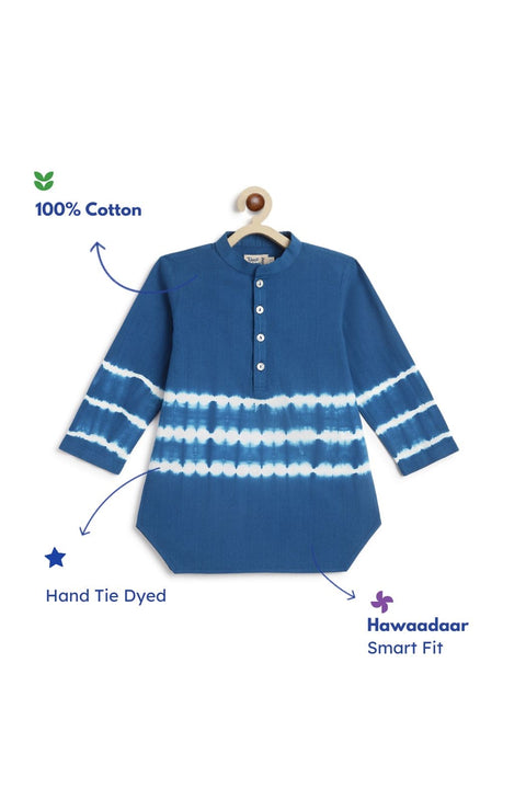 Pre-Order: Boy Tie & Dye Short Kurta - Blue
