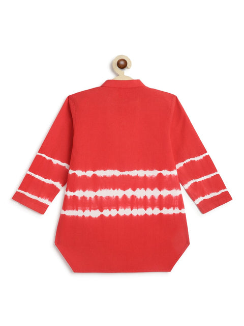 Pre-Order: Boy Tie & Dye Short Kurta - Red