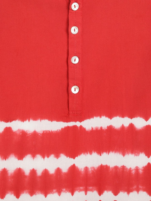 Pre-Order: Boy Tie & Dye Short Kurta - Red