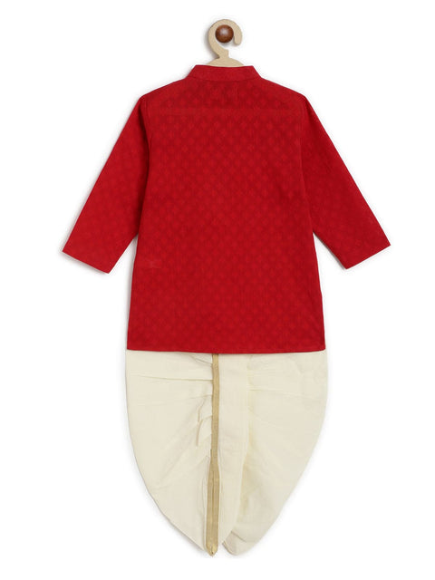 Pre-Order: Boys Classic Zari Dhoti Kurta Set