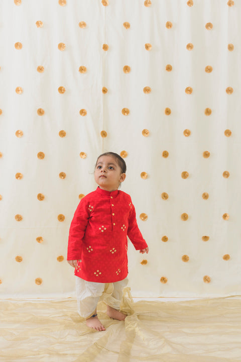 Pre-Order: Boys Classic Zari Dhoti Kurta Set