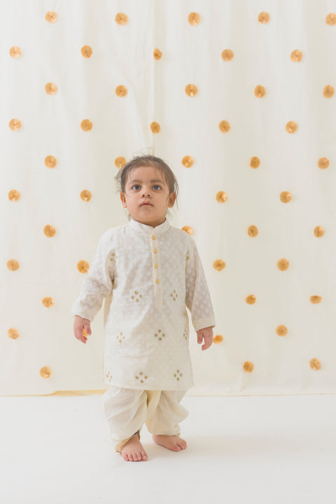 Pre-Order: Boys Classic Zari Dhoti Kurta Set