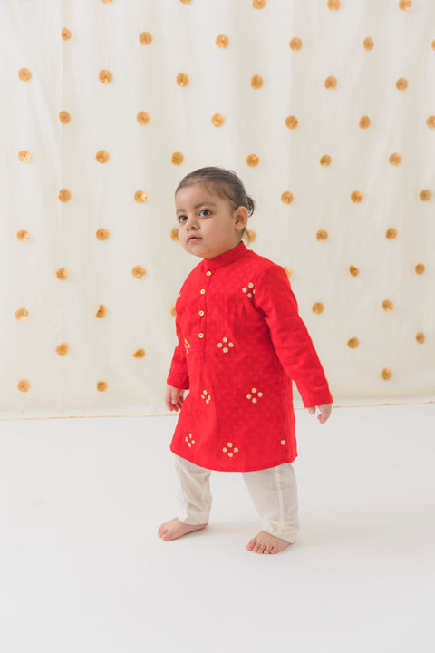 Pre-Order: Boys Classic Zari Kurta Pyjama Set