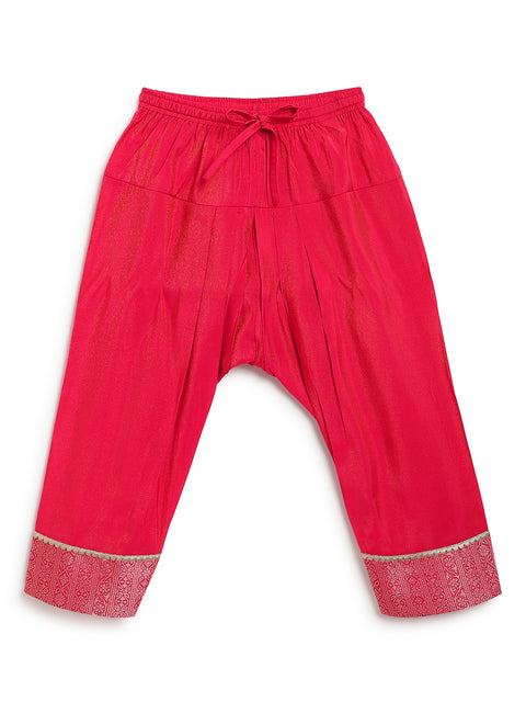 Pre-Order: Girl Brocade Suit Set-Red