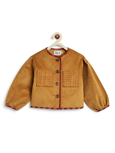 Pre-Order:  Girl Corduroy Jacket-Yellow