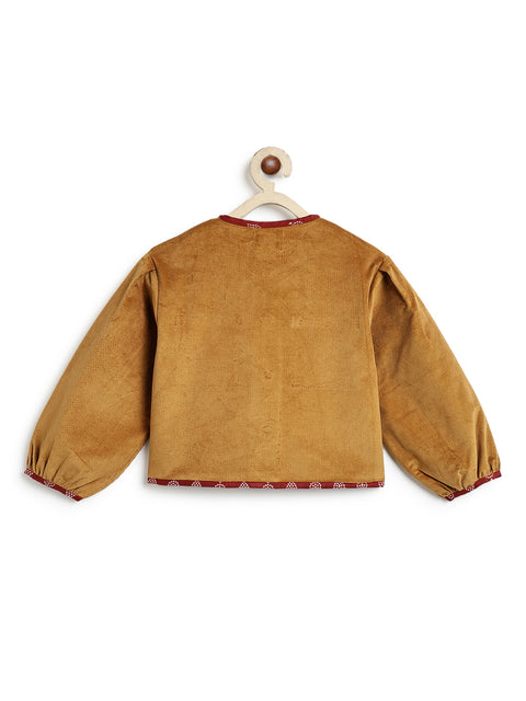 Pre-Order:  Girl Corduroy Jacket-Yellow