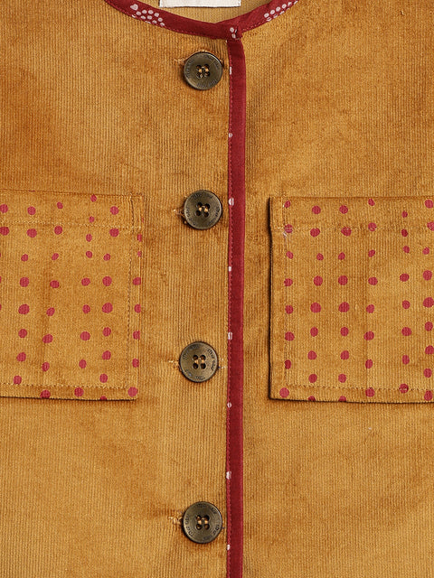 Pre-Order:  Girl Corduroy Jacket-Yellow