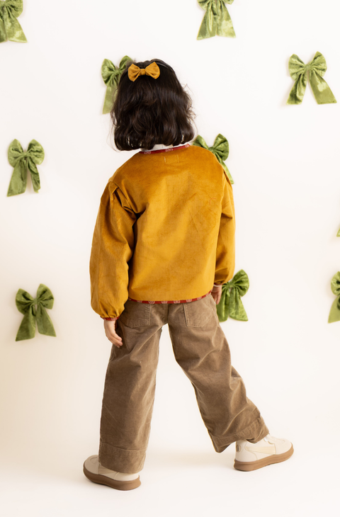 Pre-Order:  Girl Corduroy Jacket-Yellow