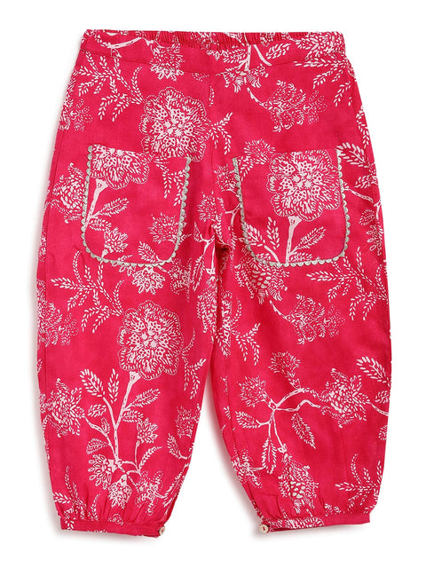 Pre-Order: Girl Floral Top Set-Pink