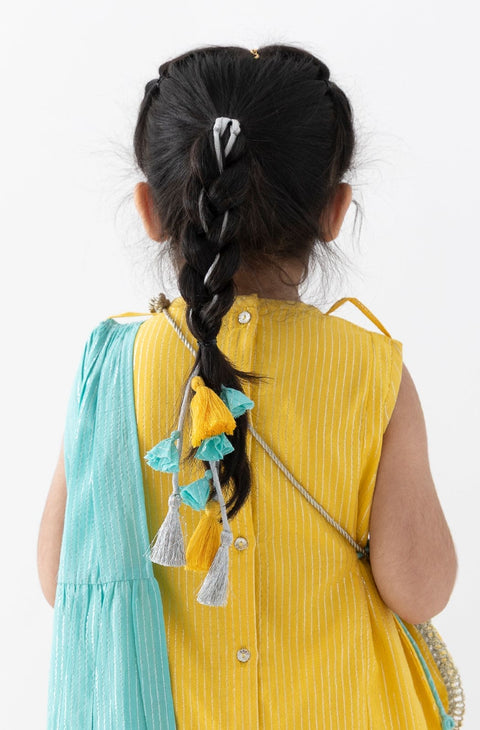 Pre-Order: Girl Lurex Paraandi-Blue