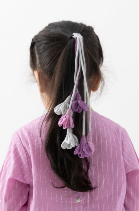 Pre-Order: Girl Lurex Paraandi-Purple