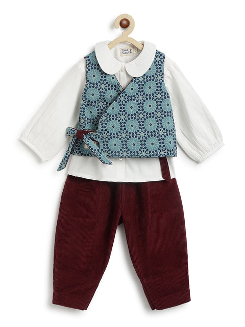 Pre-Order: Girl Christmas Magic Jacket Solid Set - Maroon