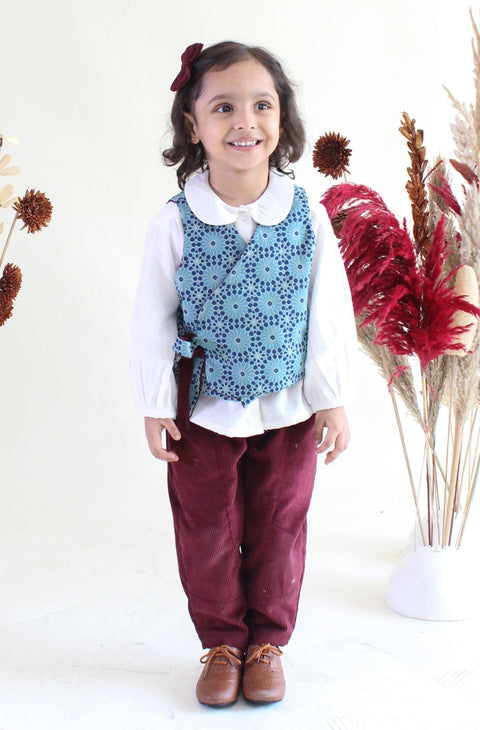 Pre-Order: Girl Christmas Magic Jacket Solid Set - Maroon