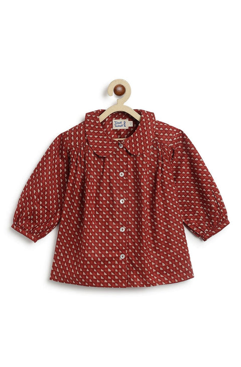 Pre-Order: Girl Jingle Belle Red Shirt - Maroon
