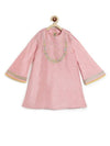 Pre-Order: Girl Silk Kurta set-Pink
