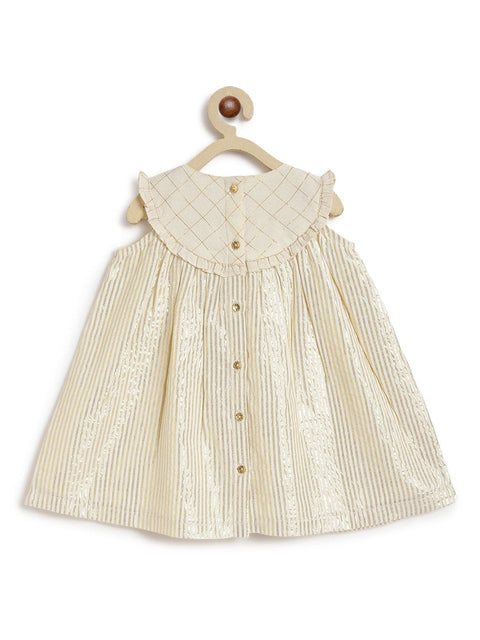 Girl Summer Shimmer Dress-Cream