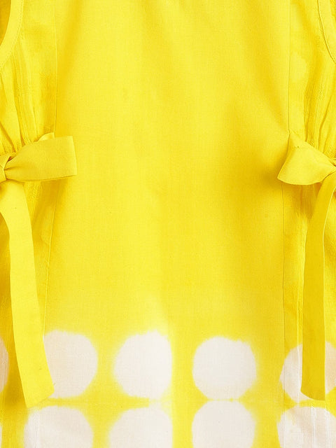 Pre-Order: Girl Tie & Dye Top Set - Yellow