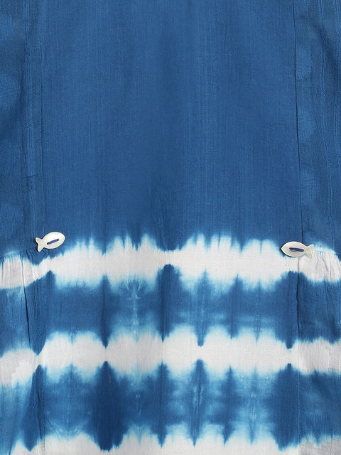 Pre-Order: Girl Tie & Dye Top - Blue