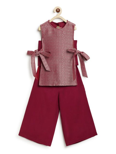 Pre-Order: Girl Top Set-Wine