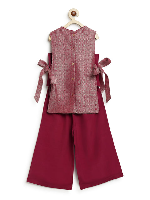 Pre-Order: Girl Top Set-Wine