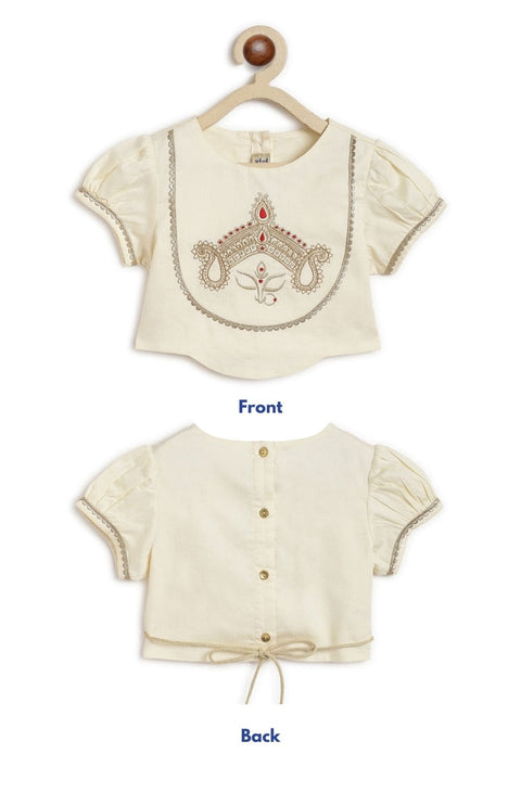 Pre-Order: Girls Devi Durga Lehenga Set