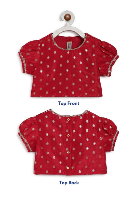 Pre-Order : Girls O’ Desi Girl Sari Set - Red