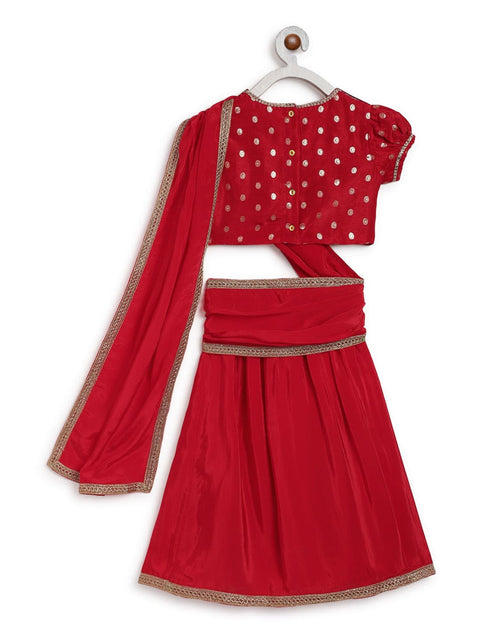 Pre-Order : Girls O’ Desi Girl Sari Set - Red
