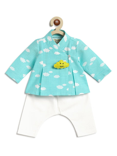 Pre-Order: Unisex Little Dreamer Jhabla Set-Blue