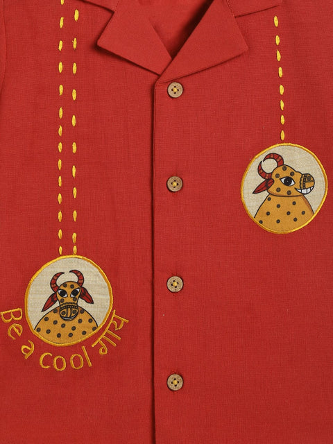 Pre-Order: Unisex Cool Guy Shirt-Maroon