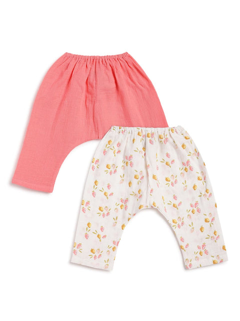Pre-Order: Unisex Floral Jhabla Set-White