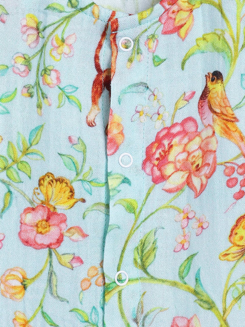 Pre-Order: Unisex Garden Glory Jhabla Set - Green