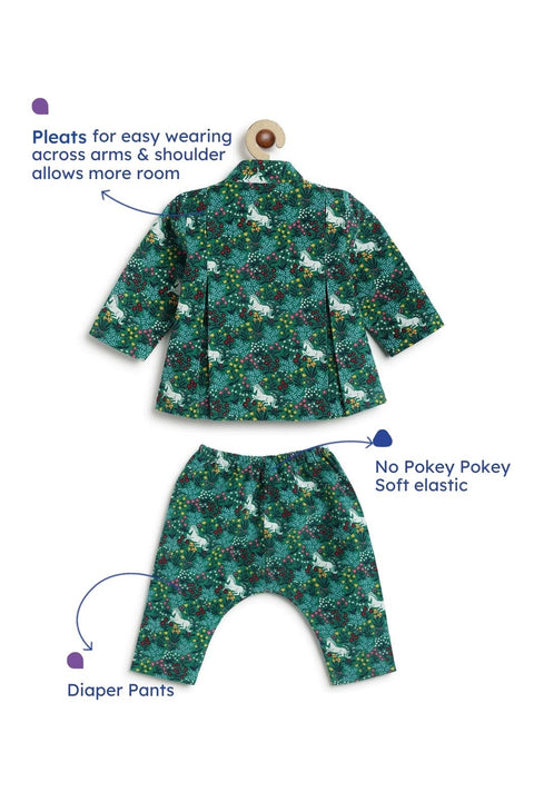 Pre-Order: Unisex Holly Jolly Flexi Kimono - Green