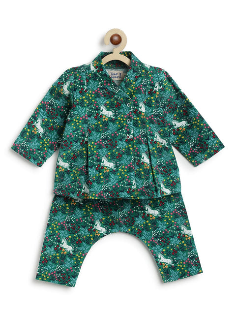 Pre-Order: Unisex Holly Jolly Flexi Kimono - Green