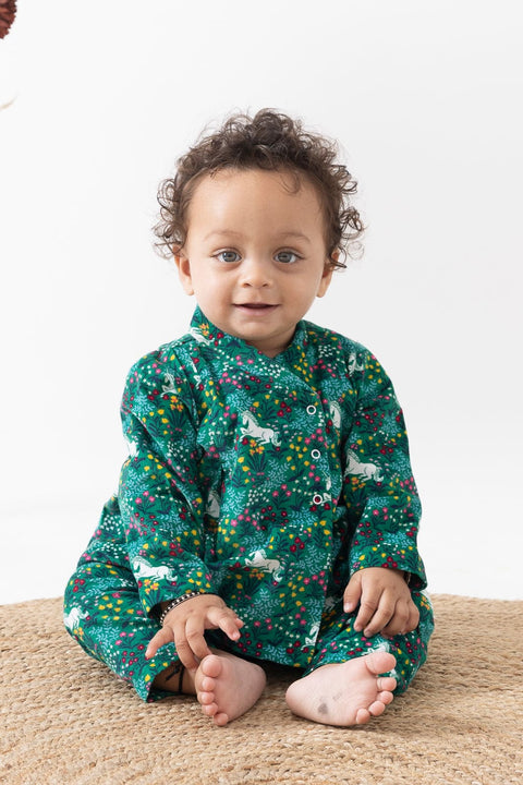 Pre-Order: Unisex Holly Jolly Flexi Kimono - Green