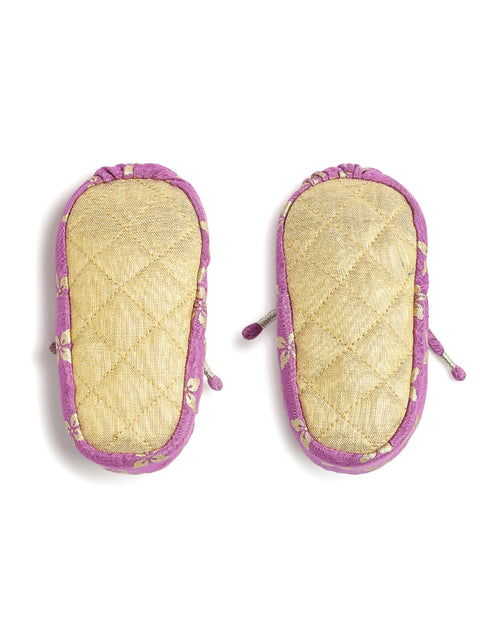 Pre-Order: Unisex Jamna Booties & Mittens Combo Set-Purple