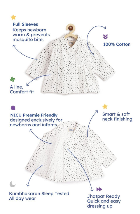 Pre-Order: Unisex Dotty Delight Flexi Set - White