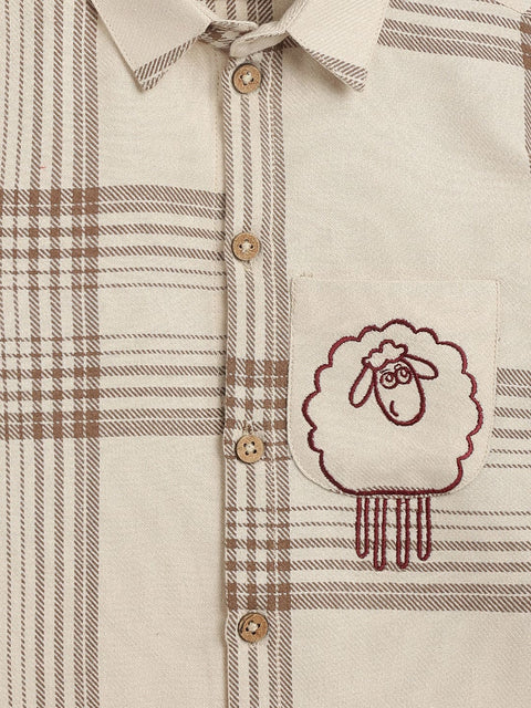 Pre-Order: Unisex Mr. Fluffles Woollen Shirt - Cream