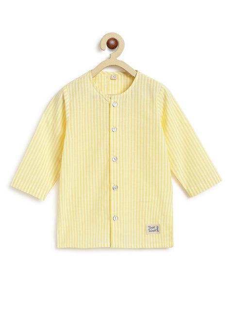 Pre-Order: Unisex Sunny Stripes Baby Kurta Set - Yellow