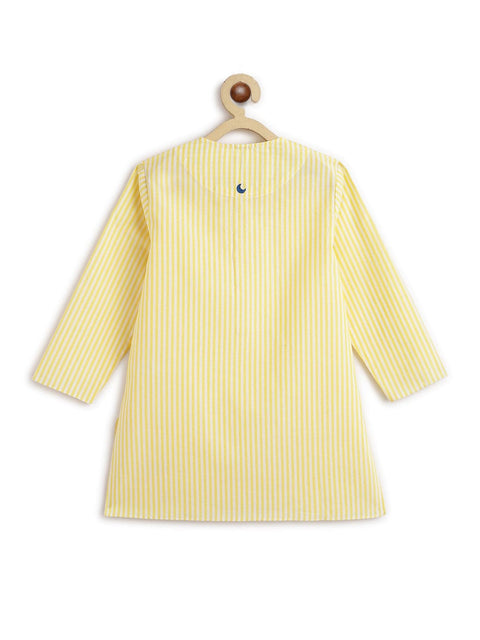 Pre-Order: Unisex Sunny Stripes Kurta Set - Yellow
