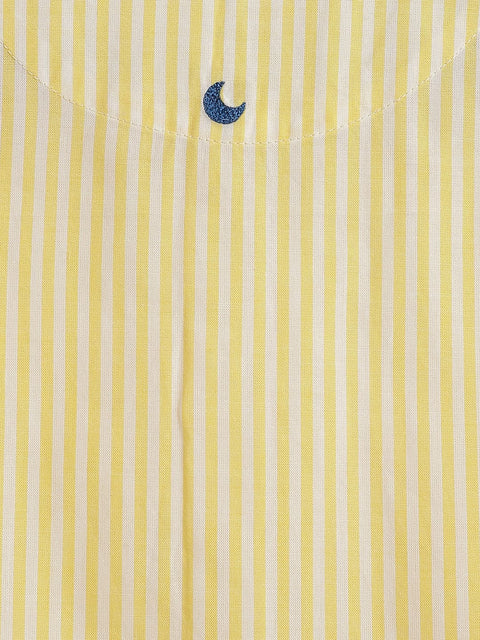 Pre-Order: Unisex Sunny Stripes Kurta Set - Yellow