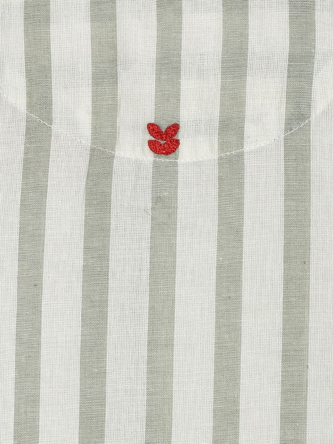 Pre-Order: Unisex Cityscape Stripes Kurta Set - Grey