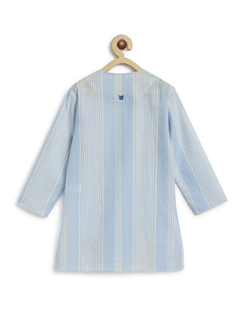 Pre-Order: Unisex Skyline Stripes Kurta Set - Blue